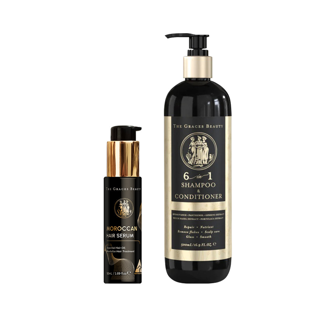 6 in 1 Shampoo & Conditioner & Moroccan Oil